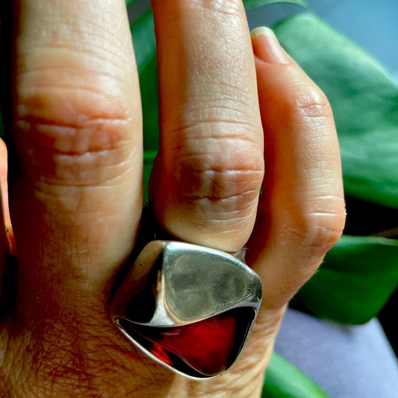 Uno de 50 Murano Glass Ring sz 6.5 - Picture 5 of 10